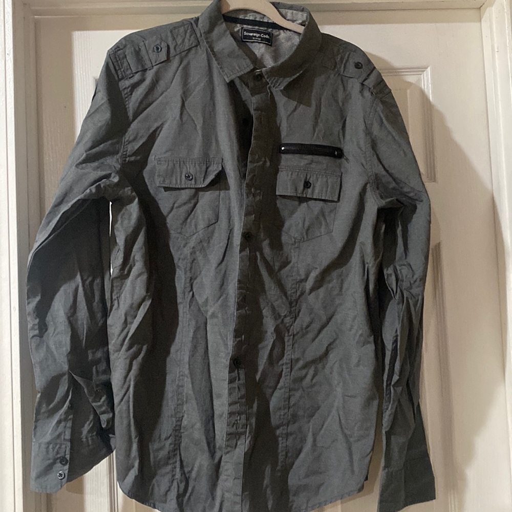 Men’s Gray Shirt Sovereign Code Size XL